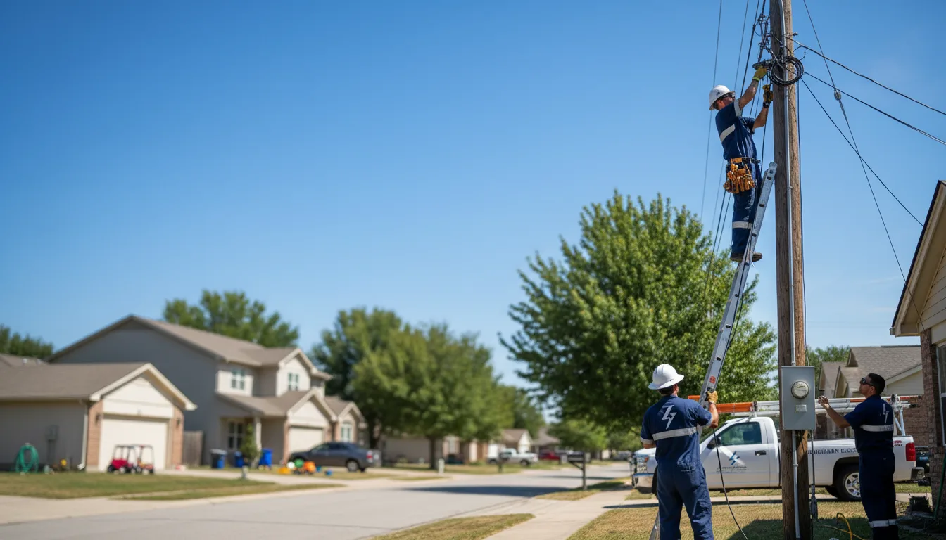 Residential electrician providing installation services in Stonewall, TX
